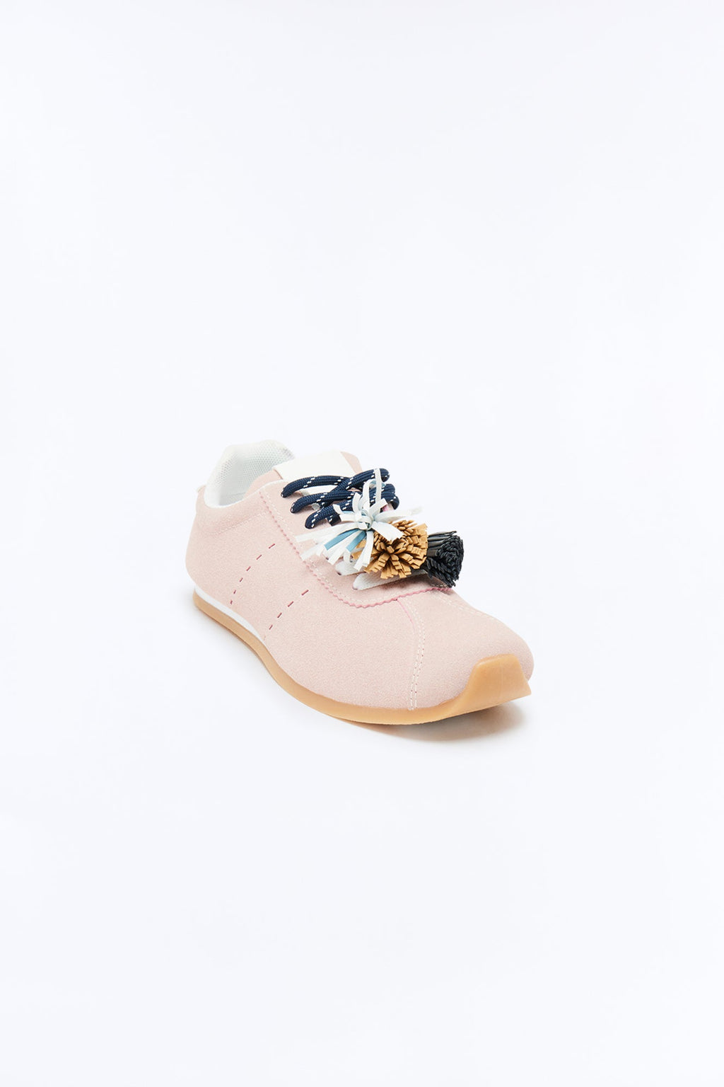 Ballpark Tassel Suede Sneakers - Blush