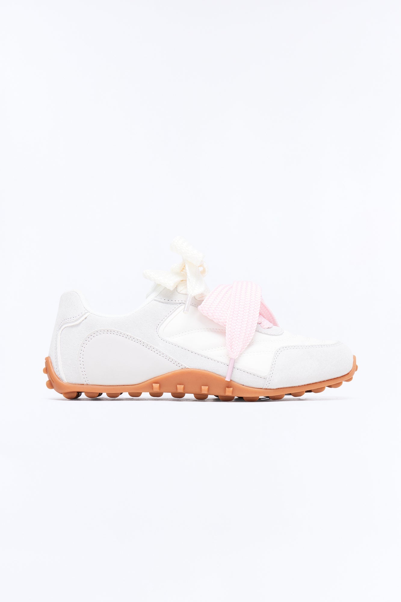 Aria Double Lace Up Sneakers - White
