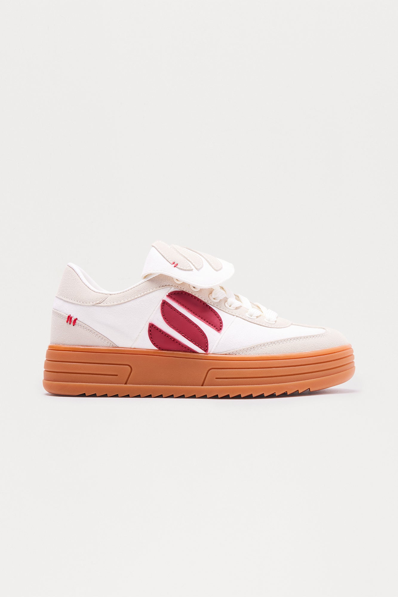 Score Faux Suede Platform Sneakers - White