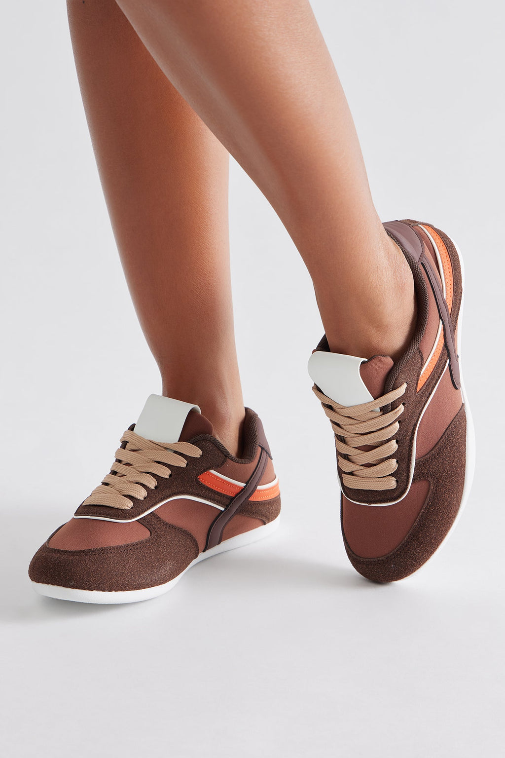 Strike Faux Suede Sneakers - Mocha