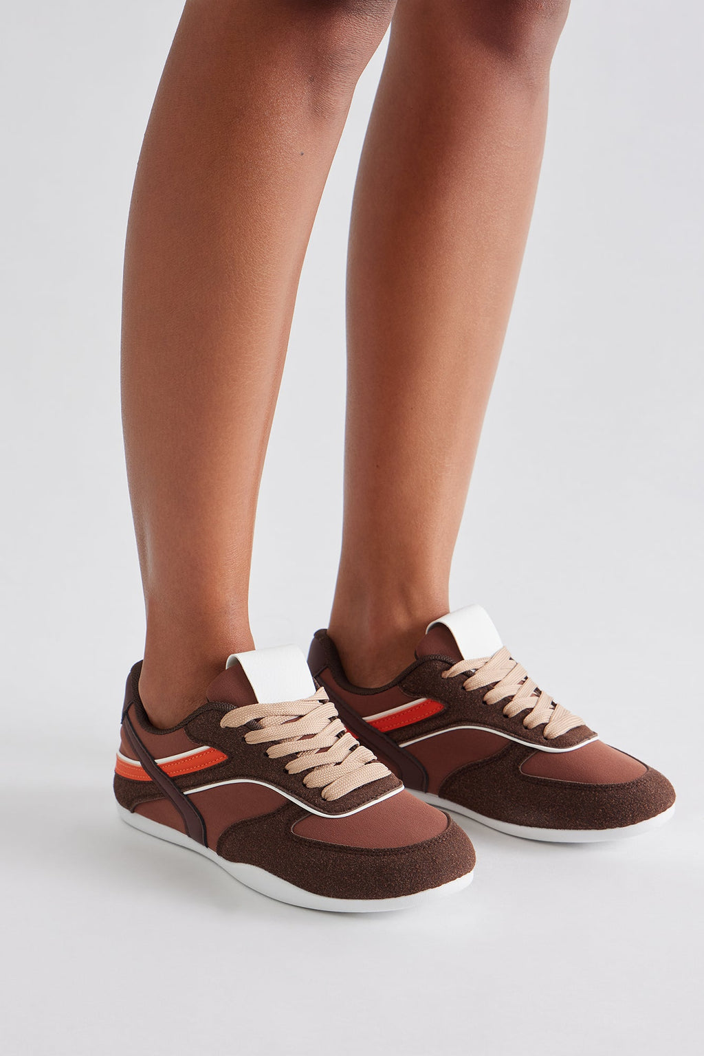 Strike Faux Suede Sneakers - Mocha