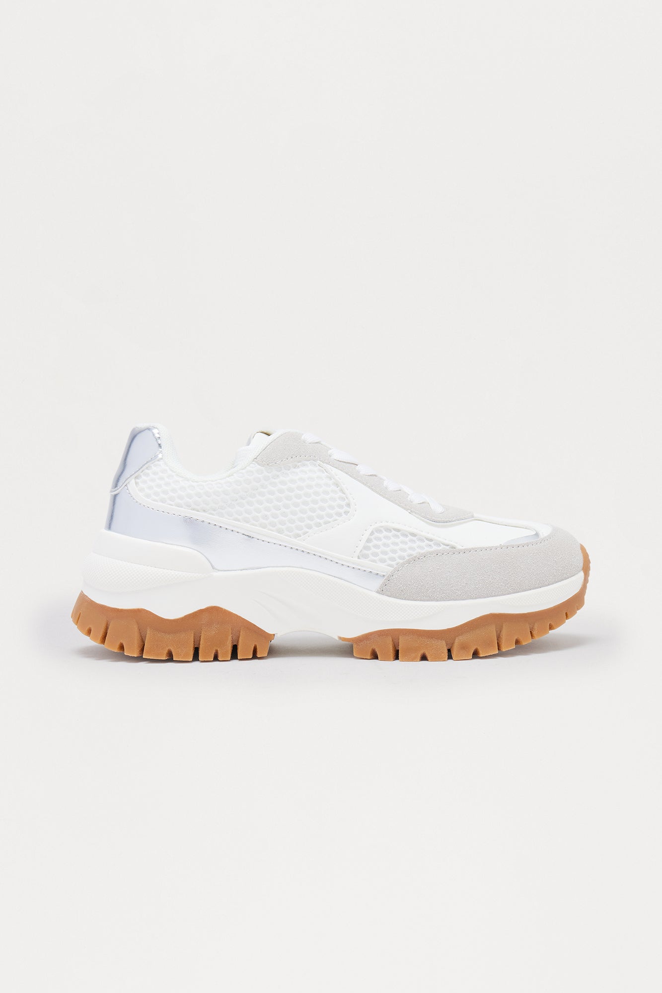 Bix Lace Up Sneakers - White