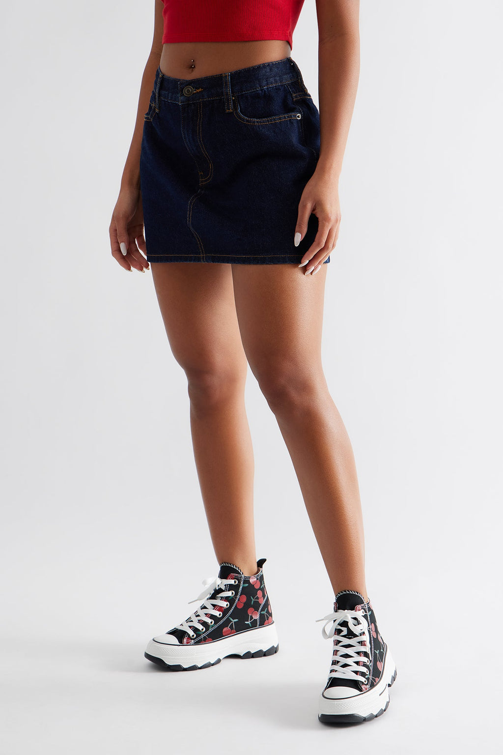 Cherry Berry High Top Sneakers - Black